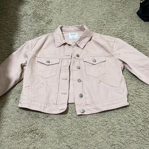 pink old navy jean jacket - size: M